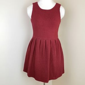 Ganni for Anthro Noon and Night Dress Size M Fit and Flair Burgundy Red Wine